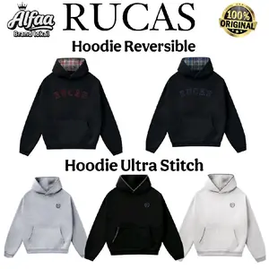 100% Original RUCAS Ultra Stitch Pink Grey Reversible Black Free Paperbag