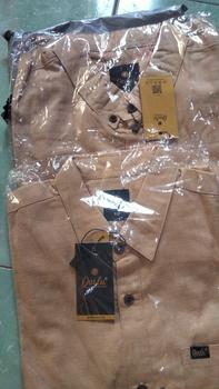 Product Review of Qurlu - Kemeja KERAH FORMAL dewasa/anak warna COKLAT MUDA/CREAM (bisa couple ayah dan anak) from a**m 1