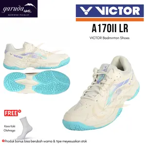 SEPATU BADMINTON VICTOR A170II LR / VICTOR A 170 II LR / A 170 II LR White Turquoise