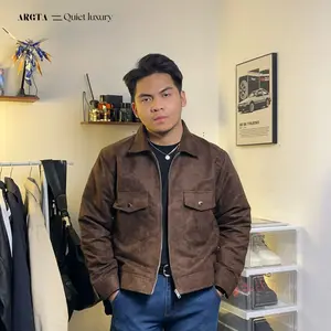ARGTA - Ducal Jacket Suede Boxy Fit Zipper YKK