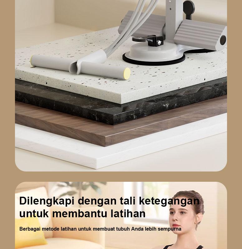 【COD】XMVP Mesin sit-up, hisapan kuat, daya super, 3 tingkat intensitas, latihan inti perut, kunci kaki sit-up dengan tali tarik, mesin sit-up, alat bantu latihan sit-up, SIT UP, hisapan