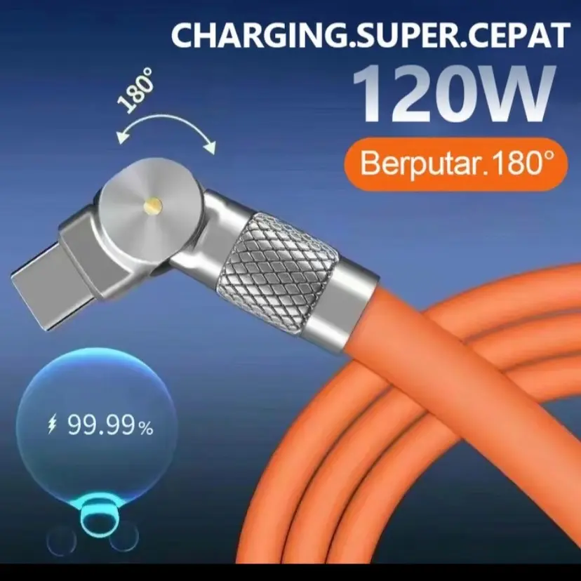 Kabel data kabel charger 120watt usb- micro /type c /lighting fast charging