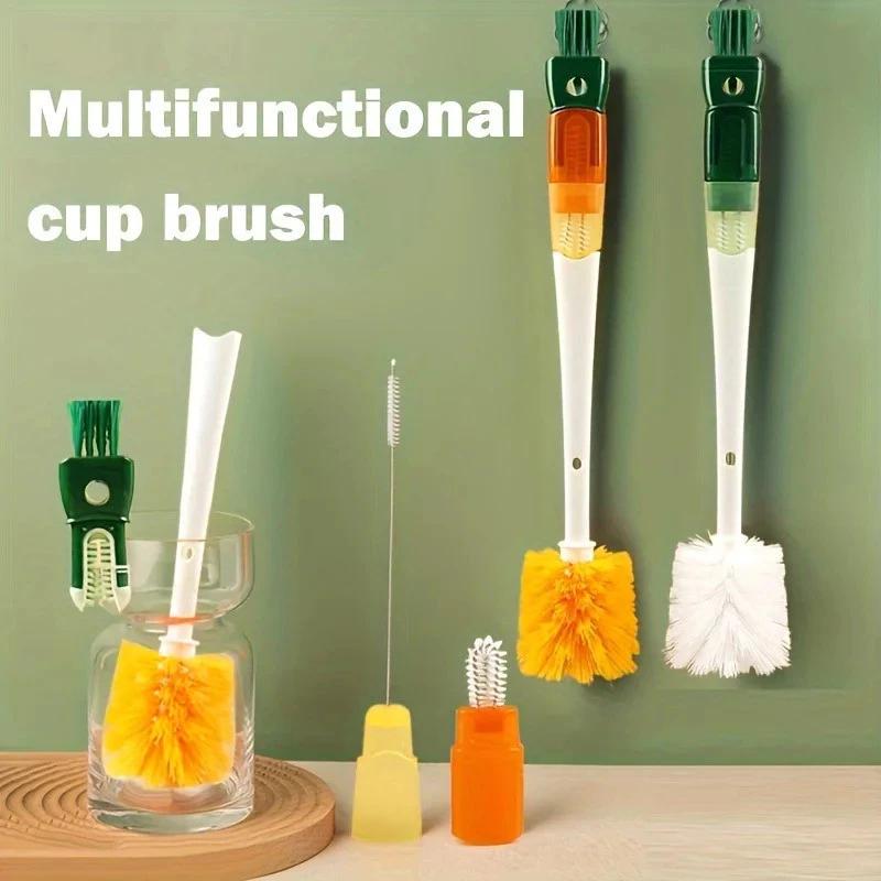 Bàn Chải Cọ Cốc Đa Chức Năng Hàng Mới Về 5 Trong 1 Tay Cầm Dài Thích Hợp Cho Bình Sữa Và Ống Hút Bán Chạy Làm Sạch cọ ez
