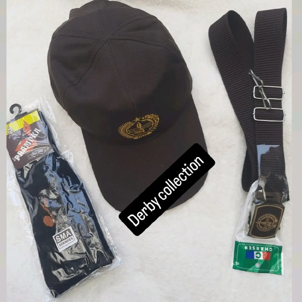 satu set perlengkapan pramuka sma smp sd.topi dasi sabuk kaos kaki