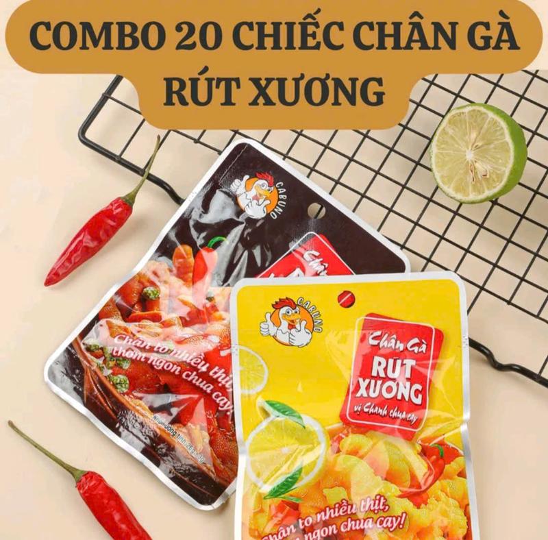 COMBO 20 cái chân gà rút xương CABUNO chọn vị Chua Cay