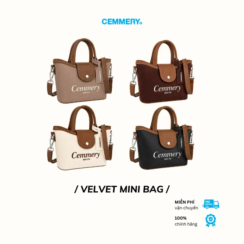 Túi Đeo Chéo CEMMERY Local Brand Chính Hãng Velvet Mini Bag Logo Thêu Nắp Nam Châm 4 Màu | BigBuy360 - bigbuy360.vn Túi Đeo Chéo CEMMERY Local Brand Chính Hãng Velvet Mini Bag Logo Thêu Nắp Nam Châm 4 Màu | BigBuy360 - bigbuy360.vn