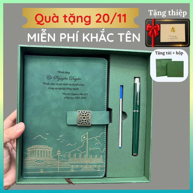 Laluna Quà Tặng Ý Nghĩa Set Quà Tặng Khắc Tên Sổ Tay Bút Ký Ghi Chép Da PU Túi Hộp Sang Trọng 200 Trang Giấy 80 Gsm B202 Lalunavn Setquatang Sotay Quatangdoanhnghiep