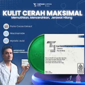 [ Paket 1 pcs ] Thipank Skin Body Soap sabun pemutih/pemutih kulit pria/sabun pemutih seluruh tubuh/sabun pemutih pria/ Membersihkan Memutihkan Mencerahkan Melembutkan Hitam Kering skincare cowok organik Sabun Jerawat Punggung Sabun jerawat dada ORI