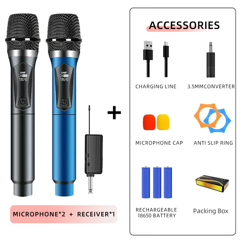 Micro Không Dây, SU-108U, Dành Cho Gia Đình Và Sân Khấu, Hát Karaoke, Âm Thanh, KTV, Âm Lượng Cao, Cầm Tay Chuyên Nghiệp, Thích Hợp Cho KTV, Phân Đoạn 7