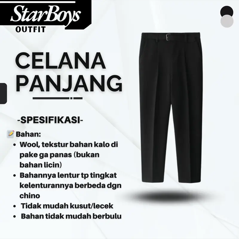 Setelan Pria Kemeja Hitam & Celana Casual Panjang Slimfit dengan Gaya Elegan Keren - Blazer, Formal, Kantor, kampus, Pengantin Cowok Casual Outfit Cowok Korean Style Polos Dewasa 3