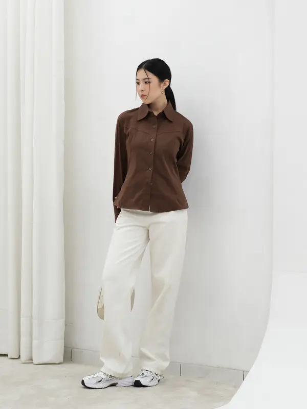 Kemeja Fitted Wanita | Katherine Shirt | HULM 6