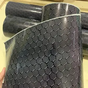 STICKER KARBON MOTIF HEXAGON PRINT SERBAGUNA MOTOR MOBIL SERBAGUNA / STICKER INTERIOR / STIKER LAMINASI WATERPROOF