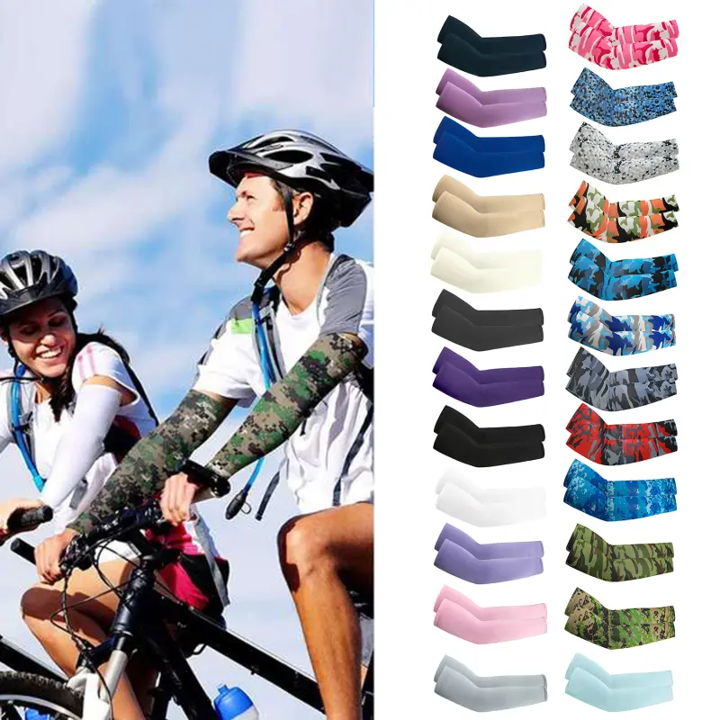 1Pair New Summer Cooling Gloves Sportswear Running Arm Cover Arm Sleeves Outdoor Sport Sun Protection