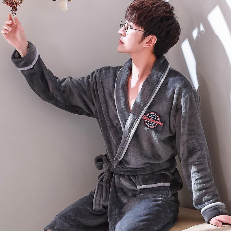 Product Introduction of [Jennifer]Lovers Winter Flannel Bathrobe for Men Women Bath Robe Sexy Bridesmaid Robes 17