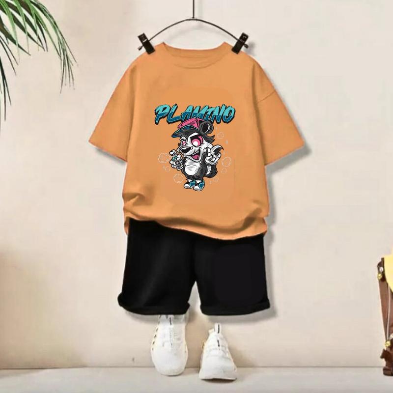 Product Introduction of Plamino Setelan Anak Laki Perempuan Motif Hewan Tupai Set Kaos Dan Celana Fashion 21