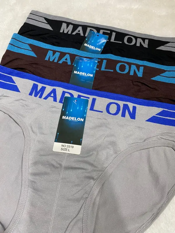 PROMO 3-6 PCS,CELANA DALAM PRIA SEGITIGA,KATUN RAJUT,SEAMLES,ADEM,NYAMAN Kotak Dewasa Karet Cowok Boxer Pendek 4