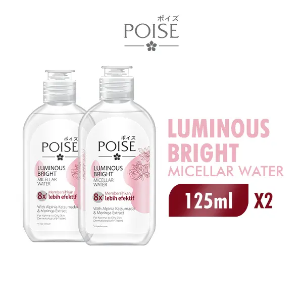 Poise Micellar Water Pembersih Wajah 8x Lebih Efektif 125ml x2