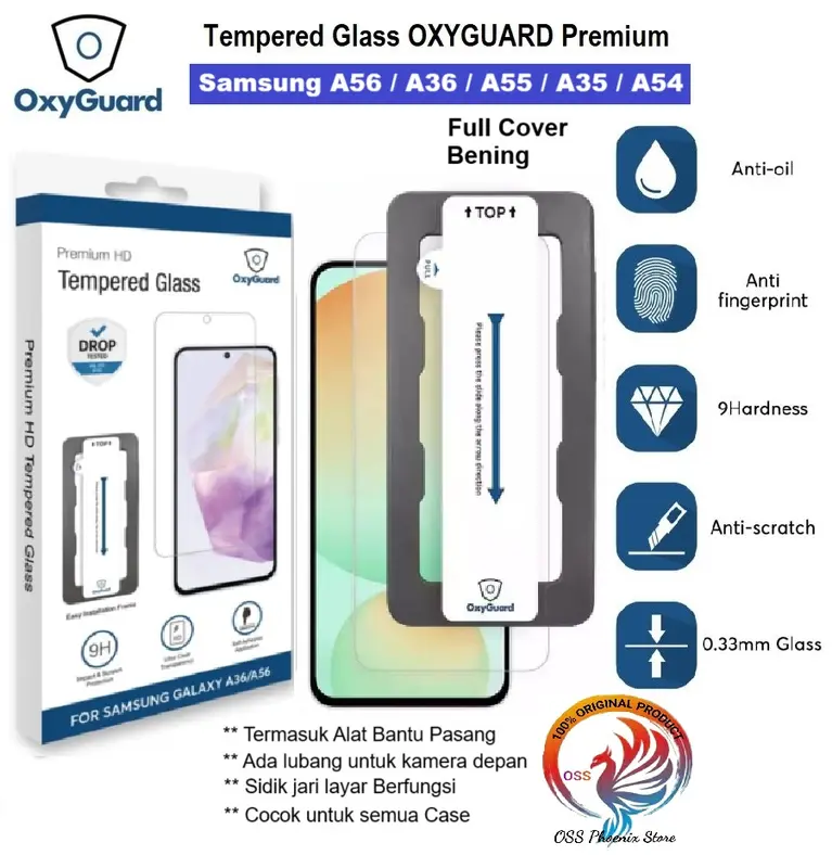 Tempered Glass for Samsung Galaxy A56 5G / A36 5G / A55 5G / A54 5G / A35 5G Oxyguard Premium Anti Gores Screen Protector 0