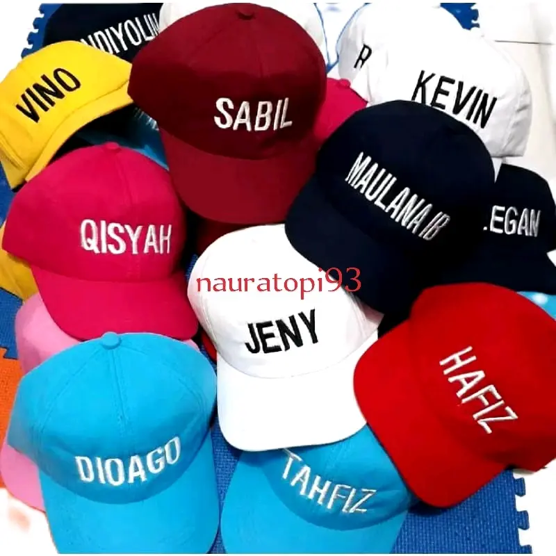 Topi Anak Baseball Bordir Nama Custom - Fashion Anak