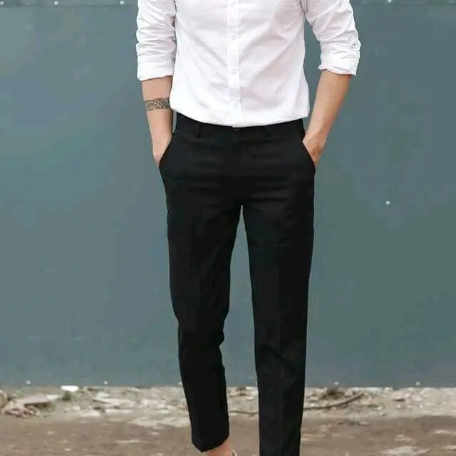 CELANA PANJANG FORMAL SLIMFIT PRIA Hitam Muda Tebal Navy Kerja Kantor Abu 8