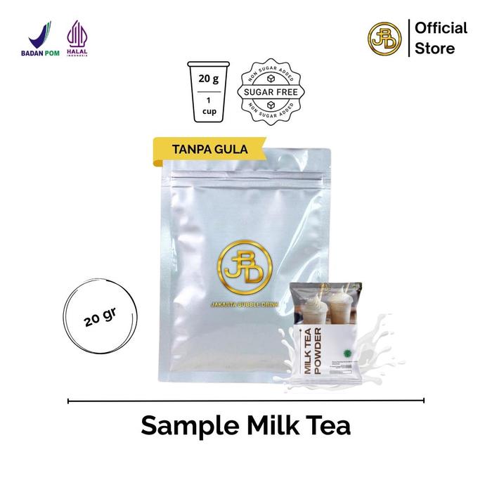 Gambar SAMPLE Bubuk Minuman Premium Rasa MILK TEA HALAL 20gr Siap Seduh | Jakarta Bubble Drink dari Jakarta Bubble Drink Kota Administrasi Jakarta Selatan Tokopedia