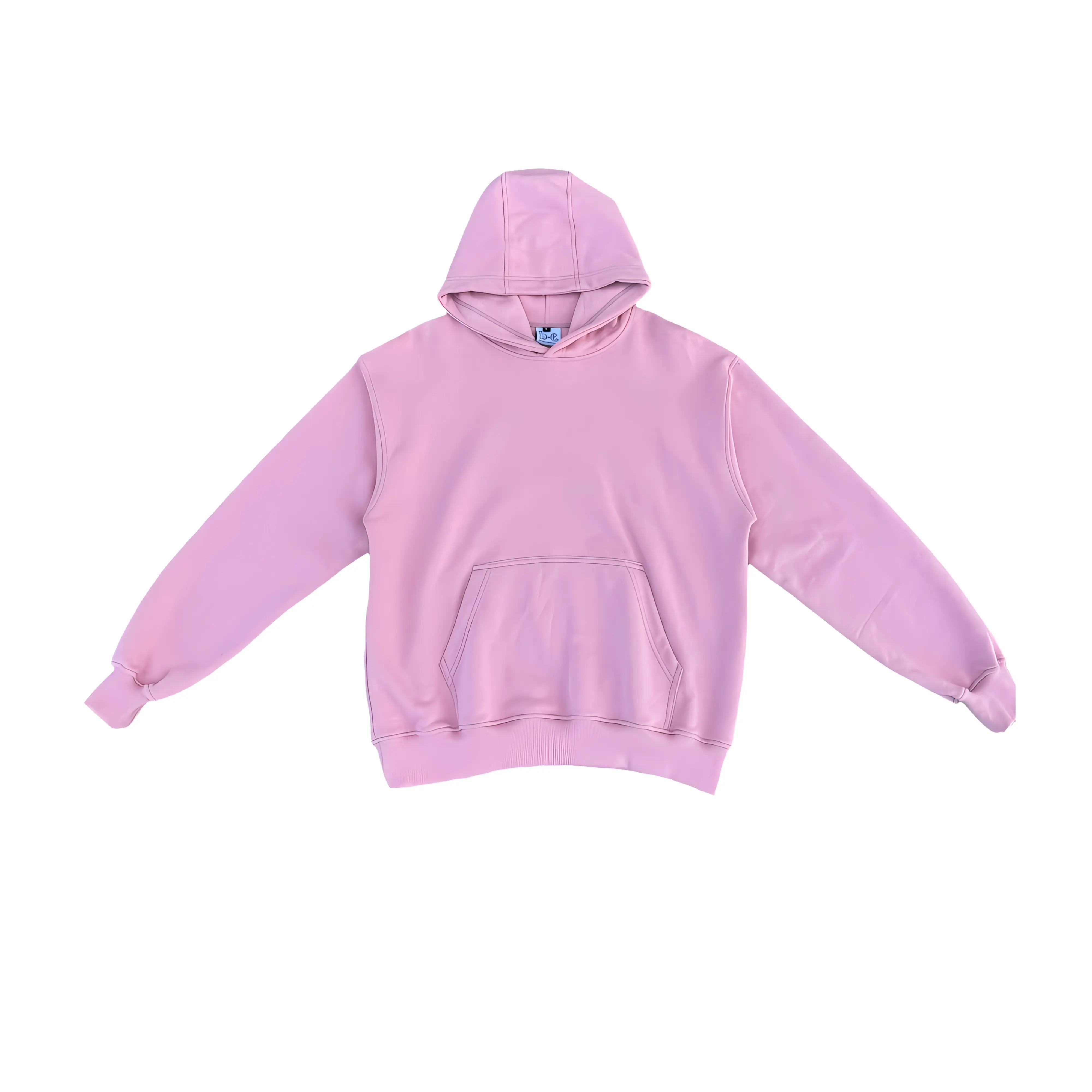 hoodie BOXY pria fit basic 330gsm cotton fleece Simple Lembut