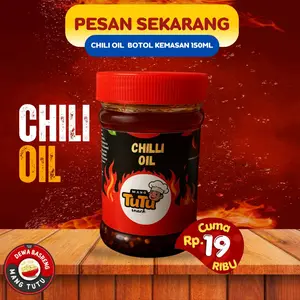 CHILI OIL 150ML KEMASAN BOTOL by DEWA BASRENG