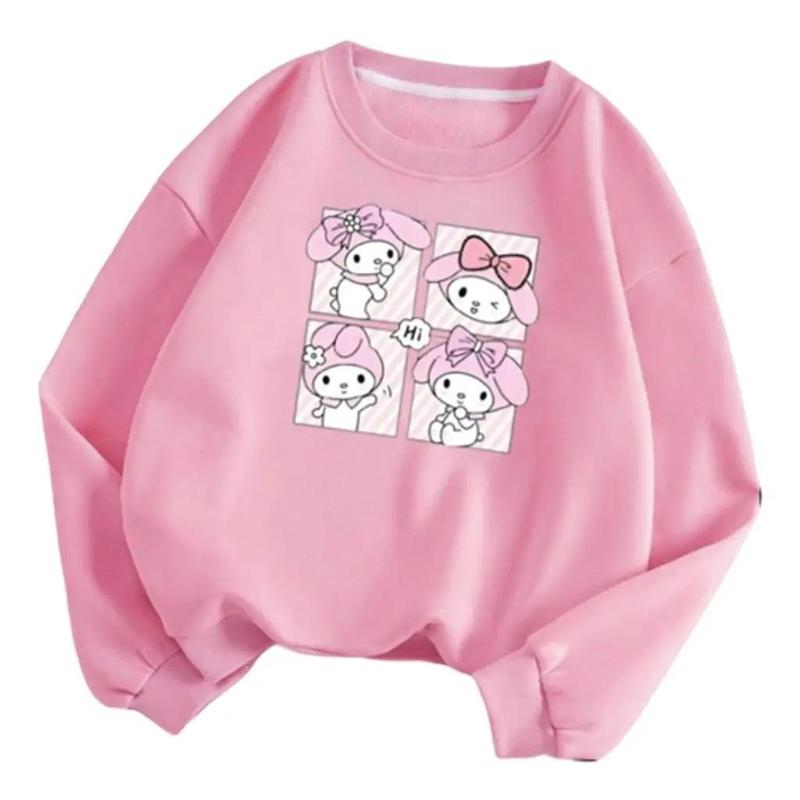 Baju Kaos Anak Perempuan Lengan Panjang 3-15 Tahun Hoodie 7