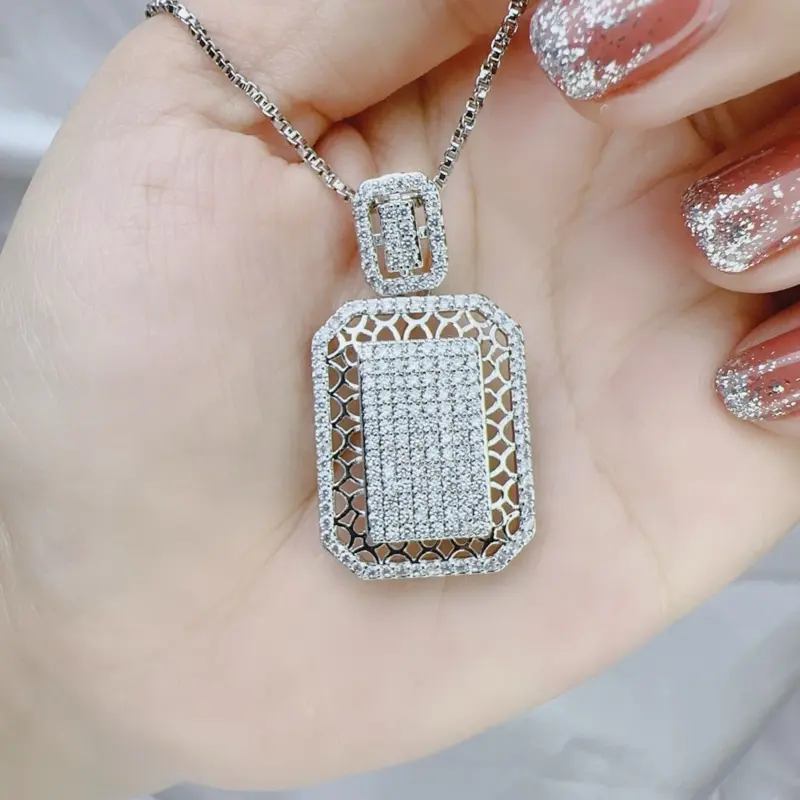 E32 (CO 2 Barang Apapun free 1) K20 Perhiasan Lapis Emas Kalung putih set liontin permata full perhiasan Perempuan Pelapisan Logam xuping 8