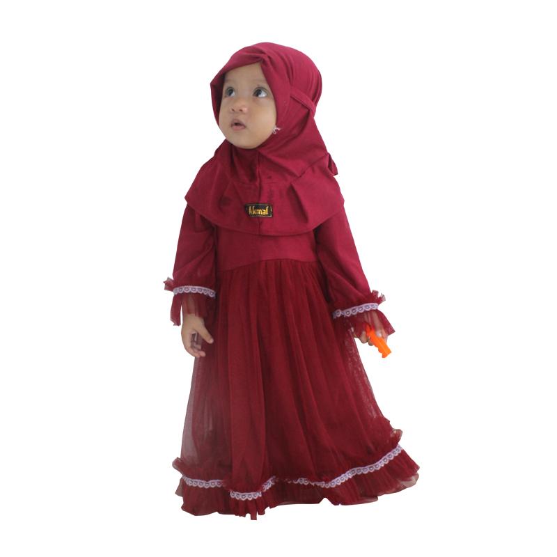 Akmal Baju Gamis Bayi Variasi Rempel Tutu Tile Premium Set Kerudung Kode 9 1
