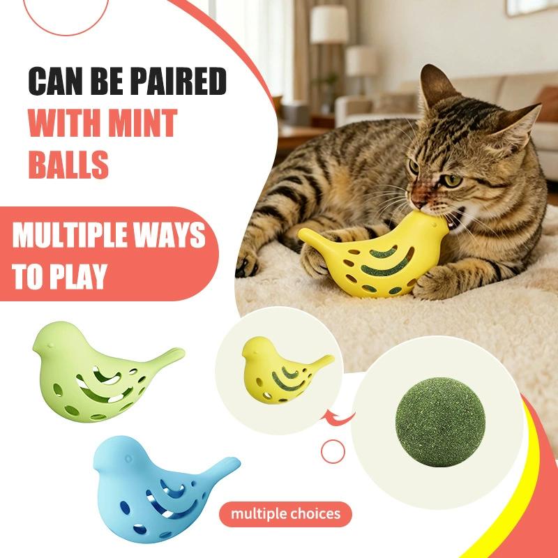 Đồ chơi cho mèo hình được làm từ silicone an toàn thực phẩm, chống cắn và chịu được việc nhai; phù hợp để giúp mèo giải trí khi ở một mình.