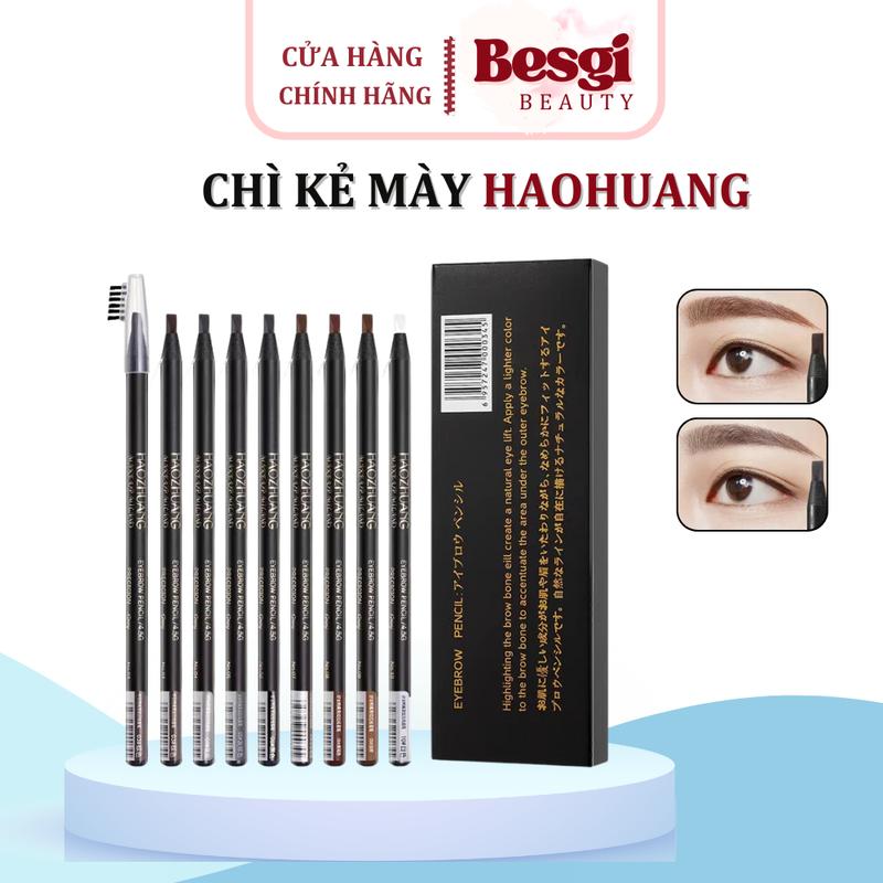 Chì kẻ mày HAOZHUANG chì cứng phẩy sợi sắc nét không thấm nước lâu trôi makeup chuyên nghiệp Besgi Beauty Cosmetic