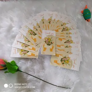 (isi 25 pcs) Hang tag Panjang Thanks Card Terima Kasih ukuran 5*10 cm