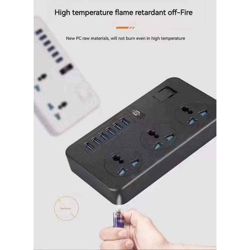 Product Introduction of British USB strip intelligent patch board multi-functional strip British standard white PD fast charger 17