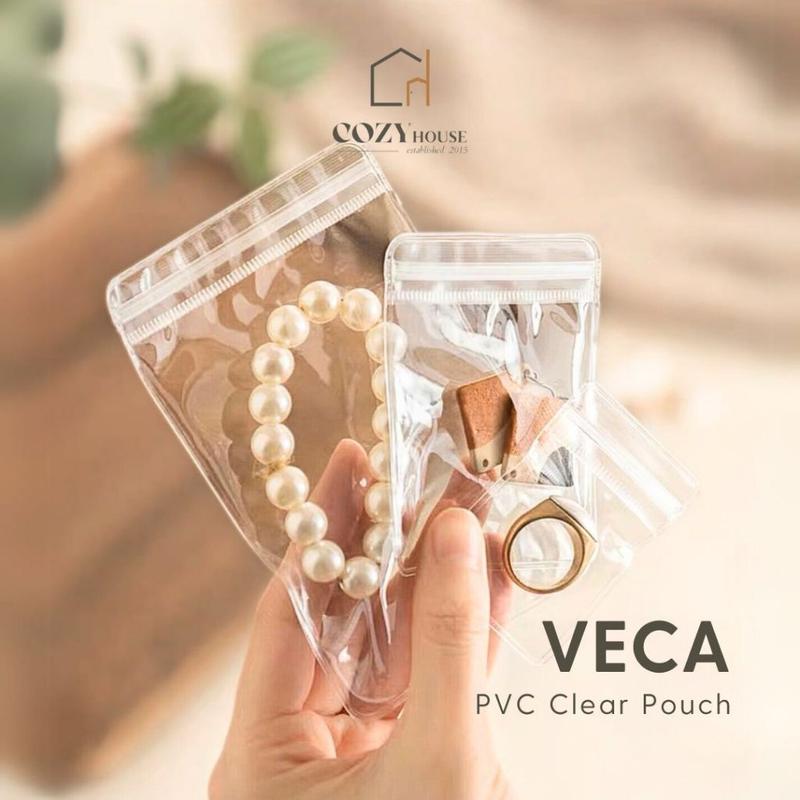 COZYHOUSE VECA Clear Pouch Travel Accessoris Storage | Kantung Clip PVC Transparan Penyimpan Benda Kecil Aksesoris Obat 1