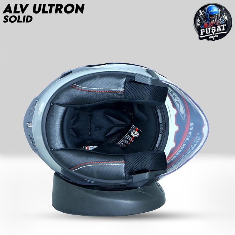 HELM ALV ULTRON KACA VISOR SILVER | HELM HALF FACE PREMIUM UNTUK PRIA DAN WANITA DEWASA SNI 7