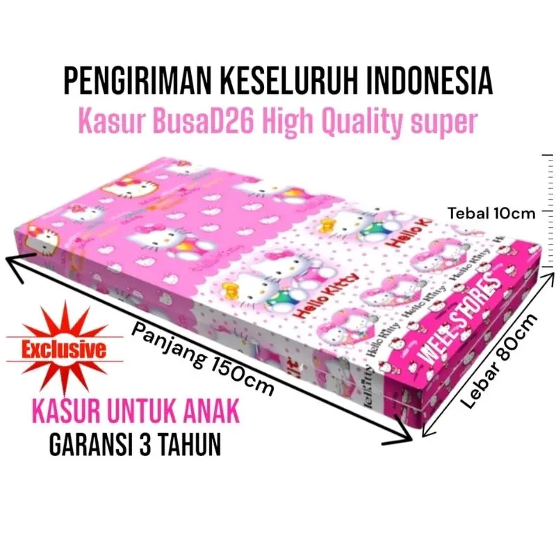 BANANA-kasur busah D26 ukuran 150x80x10.cm (untuk anak²) super awet tida mudah kmpes nyaman untuk bobo-Furniture