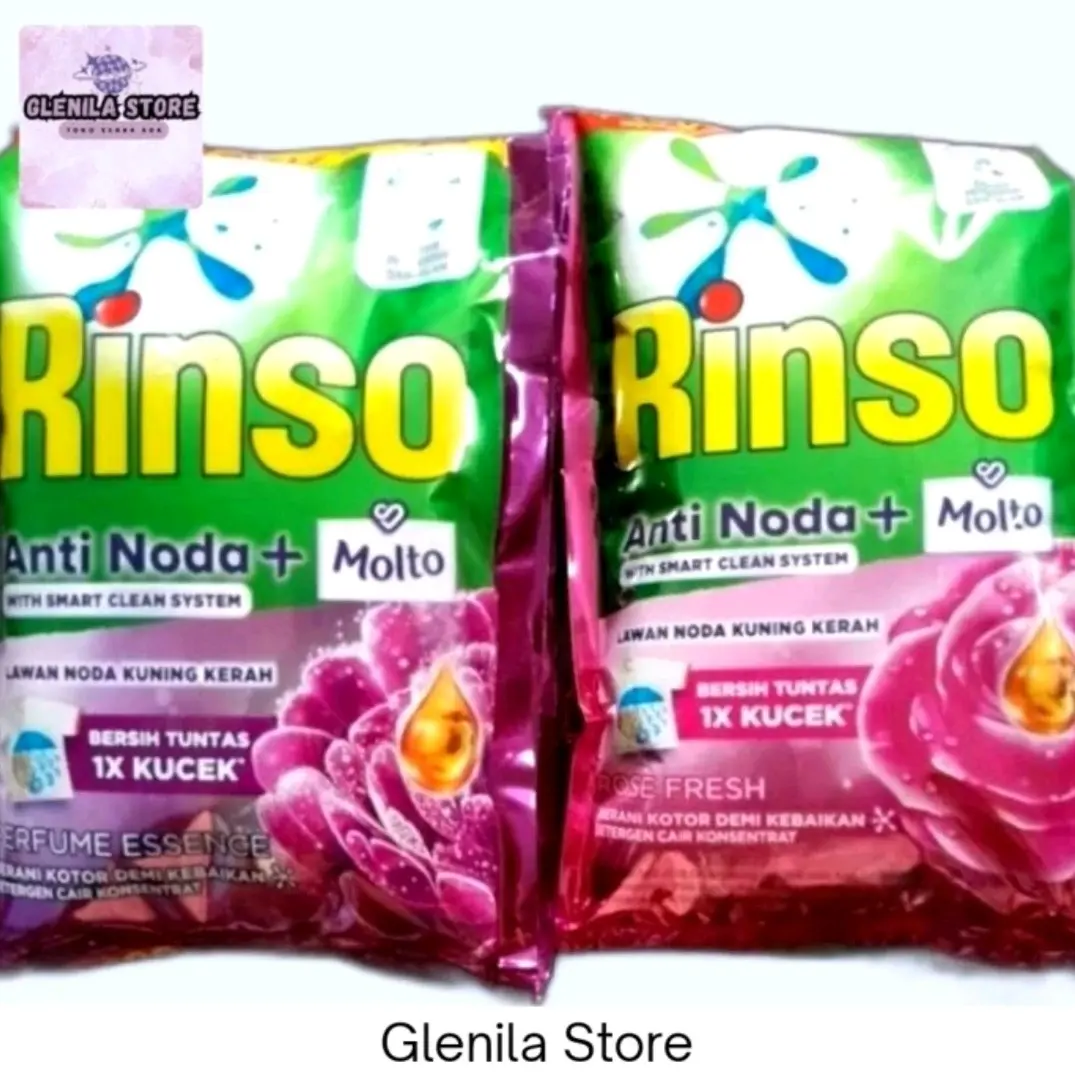 Rinso Anti Noda 38ml (Beli 6 Gratis 1) - Aroma: Perfume Essence - Rose Mawar Bunga