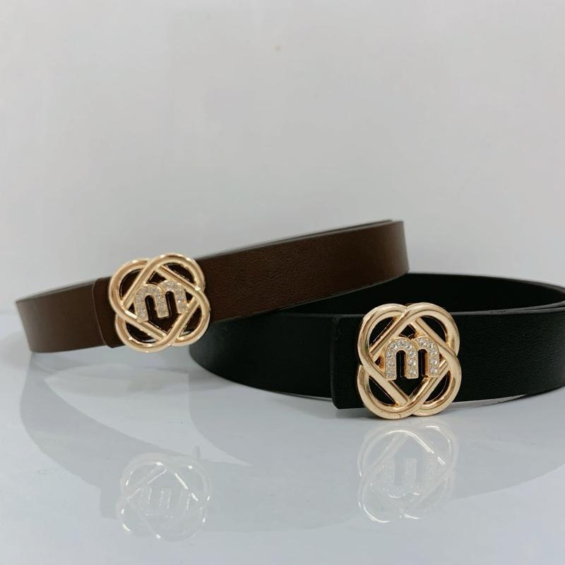 Thắt lưng bản 3cm  và 2,5 cm cánh hoa phối đá chữ m