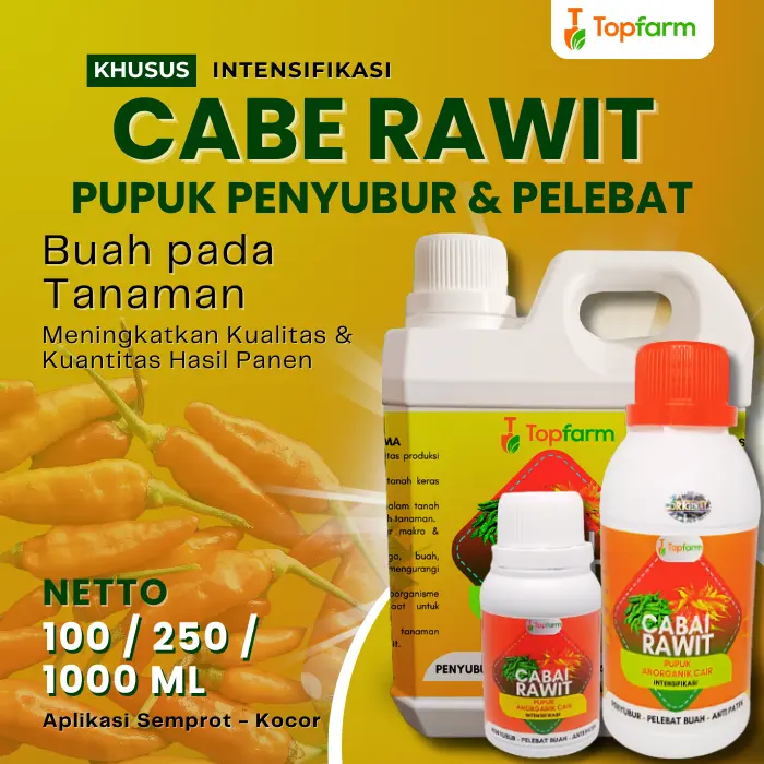 Pupuk Cabe Rawit - Booster Cabe rawit / Pupuk Penyubur Tanaman Cabai / Pupuk Pelebat Buah Cabe Rawit / Pupuk Khusus Pohon Cabai / Pupuk Pembesar Cabe Rawit / Pupuk Cabai 0