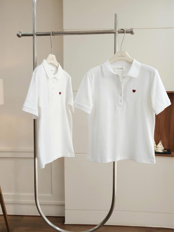  Áo thun tay ngắn cổ POLO Logo Tim COCOBEBE 