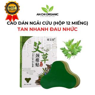 Combo Cao Dán Ngải Cứu Giảm Đau Xương Khớp, Giảm Nhức Mỏi Cổ Vai Gáy Lưng Đầu Gối (Hộp 12 Miếng) An Chi Organic miếng