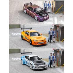 Modellino NISSAN Silvia S15 Pandem Mori &ndash; Focal Horizon 1:64, Bianco/blu