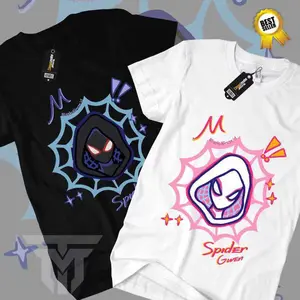 Kaos Distro Couple Spiderman Miles Z3 Kaos Bahan Cotton Combed 24S Unisex Premium Terbaik Free Stiker Baju Katun