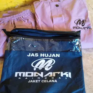 NEW Produk Jas hujan MONARKI kece dan bagus warna cantik bahan PVC 0,25 lembut elastis dan kuat Set pria dan wanita