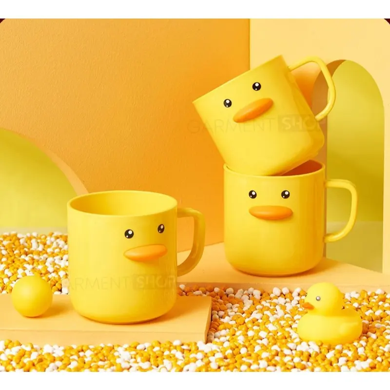 Gelas Sikat Gigi Anak Anak Lucu Motif Bebek Warna Kuning Tebal Bagus BPA FREE Cangkir Karakter 3