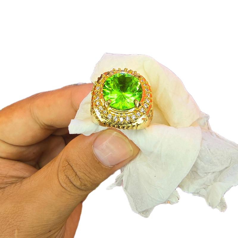 Natural Moldavite 6.24crt Ring Alpaka super 2