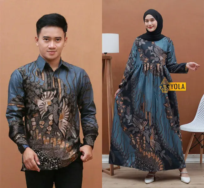 Baju Sarimbit Batik Keluarga Baju Batik Coupel Pria Dan Wanita Terbaru Cewek Gamis
