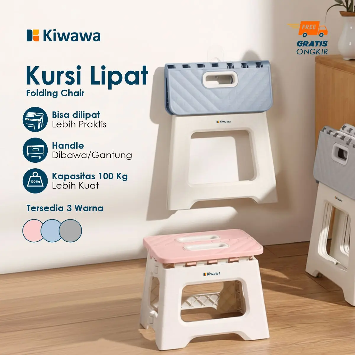 Kiwawa Kursi Lipat Pendek / Bangku Jongkok / Stool - TORAO FC 30