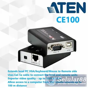 ATEN CE100 USB VGA Cat5 Mini KVM Extender 1280x1024@100m Cat 5 ORI